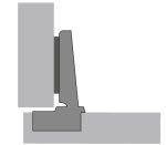 Intermat 110&deg; - hinge with Self-Clouser, Full overlay, for screwing on (-) - Image 3