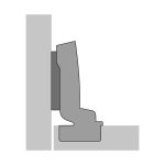 Sensys 95&deg; - hinge with integrated Silent System , Full overlay,thick door hinge, door thickness up to 32 mm, for screwing on (-) - Image 3