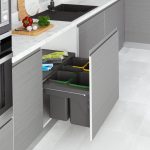 S-2385-A  STARAX اكسسوار سلة مهملات 60سم تثبيت وجه خشب 41 لتر