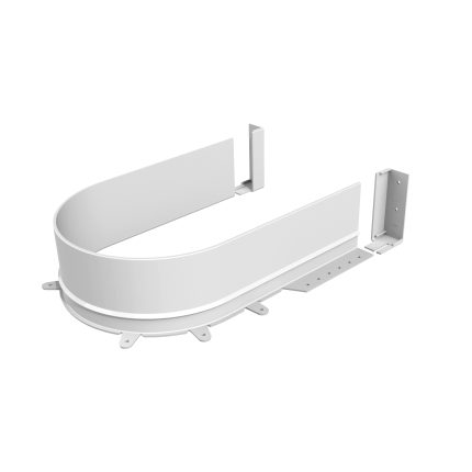 اكسسوار بلاستيك U درج مجلى سماكة القاعدة 18ملم ابيض