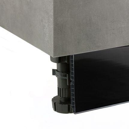 بنيل مطبخ بلاستيك ايطالي 15سم/4متر اسود 0408